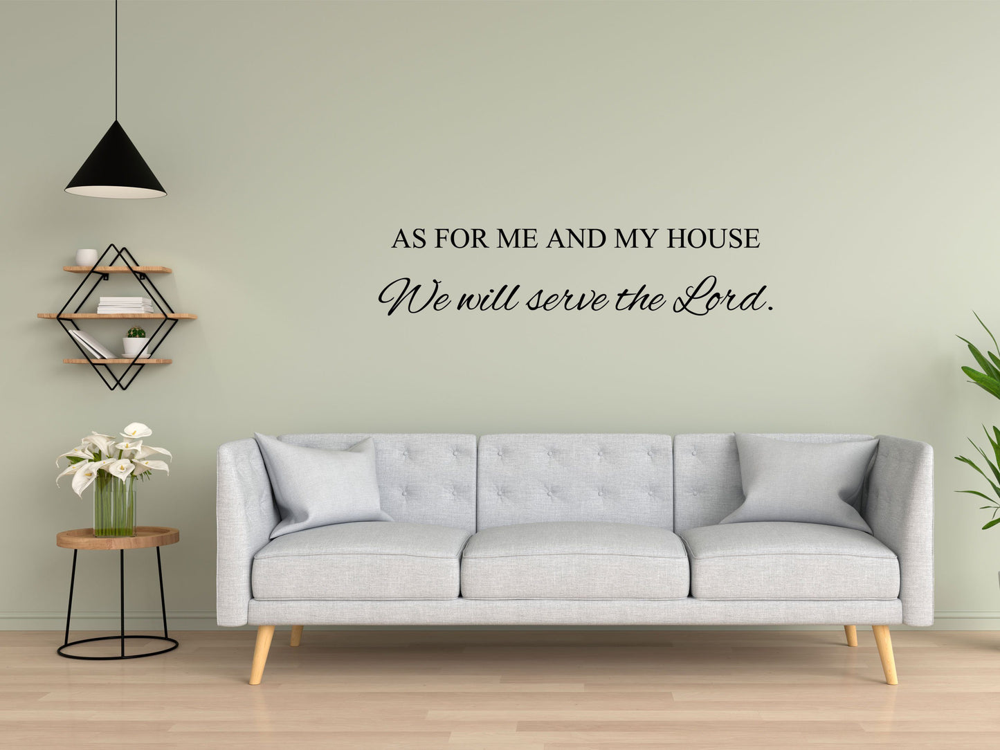 As For Me and My House We Will Serve The Lord Scripture Wall Sticker Vinyl Wall Decal Done 