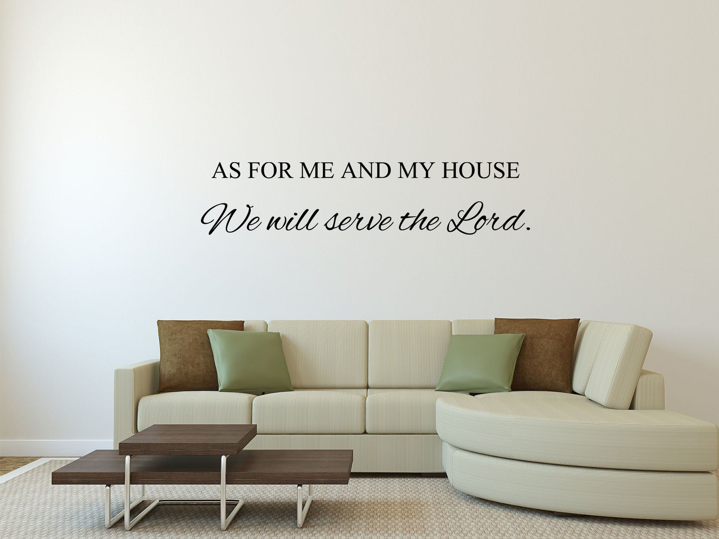 As For Me and My House We Will Serve The Lord Scripture Wall Sticker Vinyl Wall Decal Done 