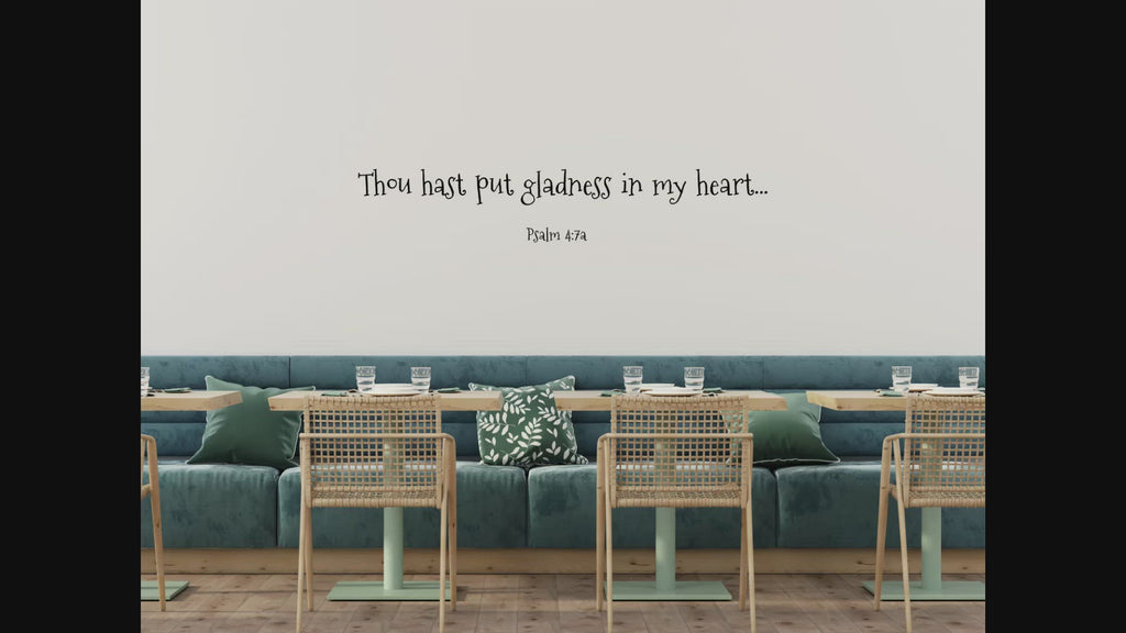 Psalm 4:7 Decal - Psalm 4:7 Sticker - Bible Verse Wall Decal - Scripture Wall Decal - Christian Wall Decal