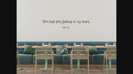 Psalm 4:7 Decal - Psalm 4:7 Sticker - Bible Verse Wall Decal - Scripture Wall Decal - Christian Wall Decal