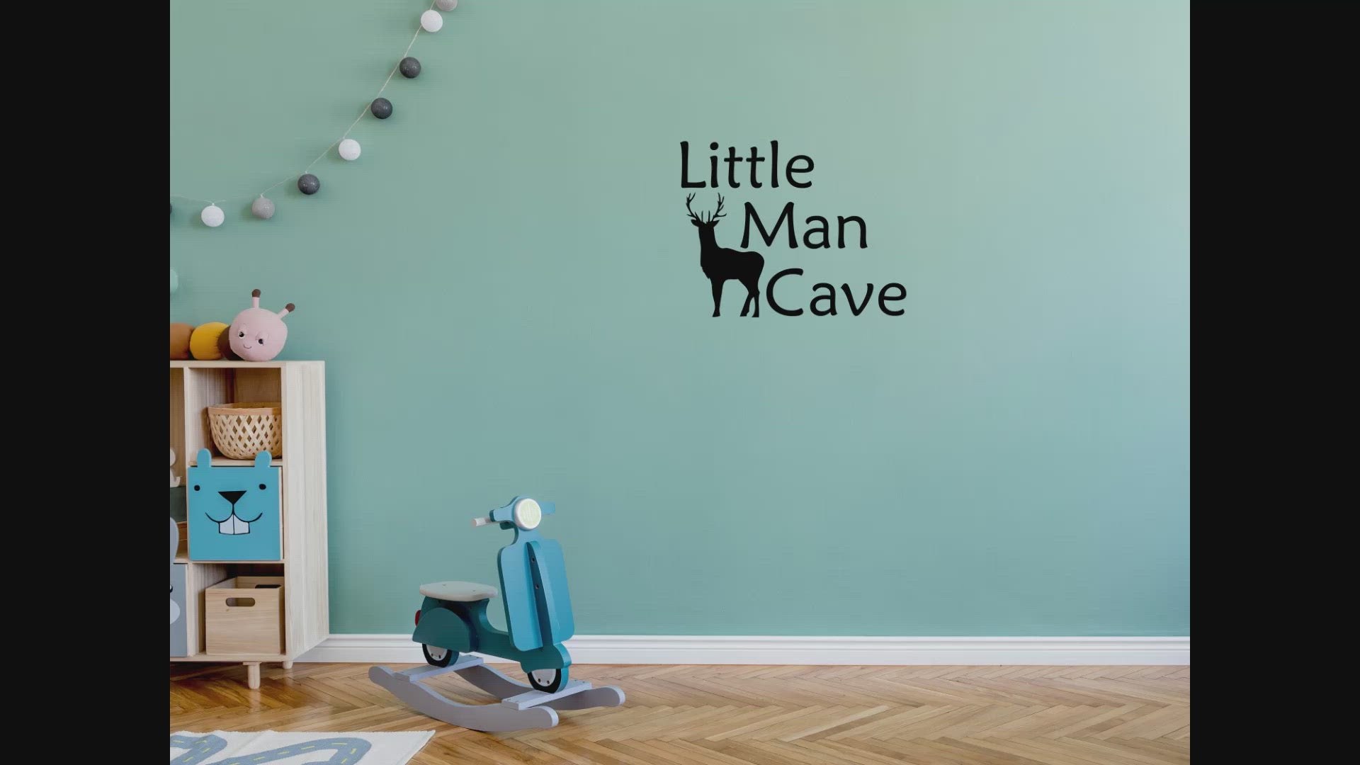Little Man Cave Boy's Bedroom Wall Decal - Nursery Wall Sticker