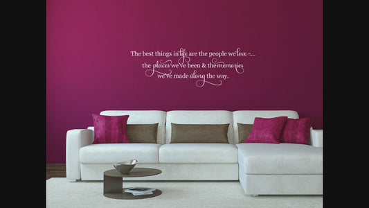 The Best Things In Life - Motivational Wall Sign | Inspirational Quote for Home Decor