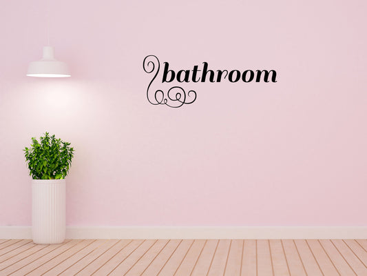 Bathroom Sign Decal Wall Stickers - Inspirational Wall Decals Vinyl Wall Decal Done 