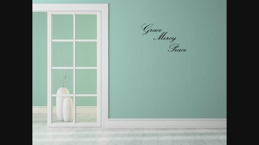 Grace Mercy Peace Wall Decal