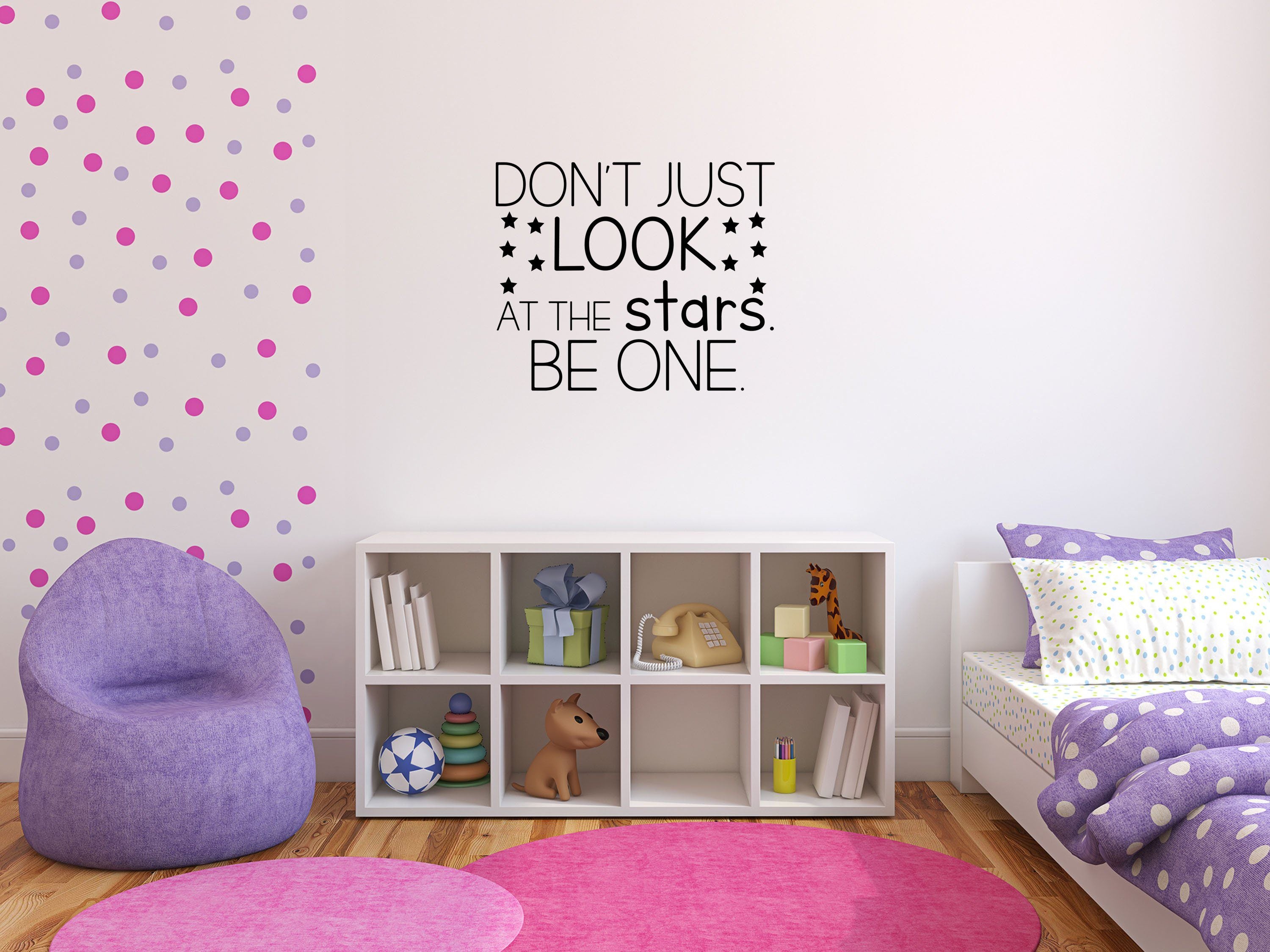 Be A Star Decal - Be A Star Decor - Star Wall Decal - Don't Just Look At The Stars Decor - Stars Wall Art Vinyl Wall Decal Done 