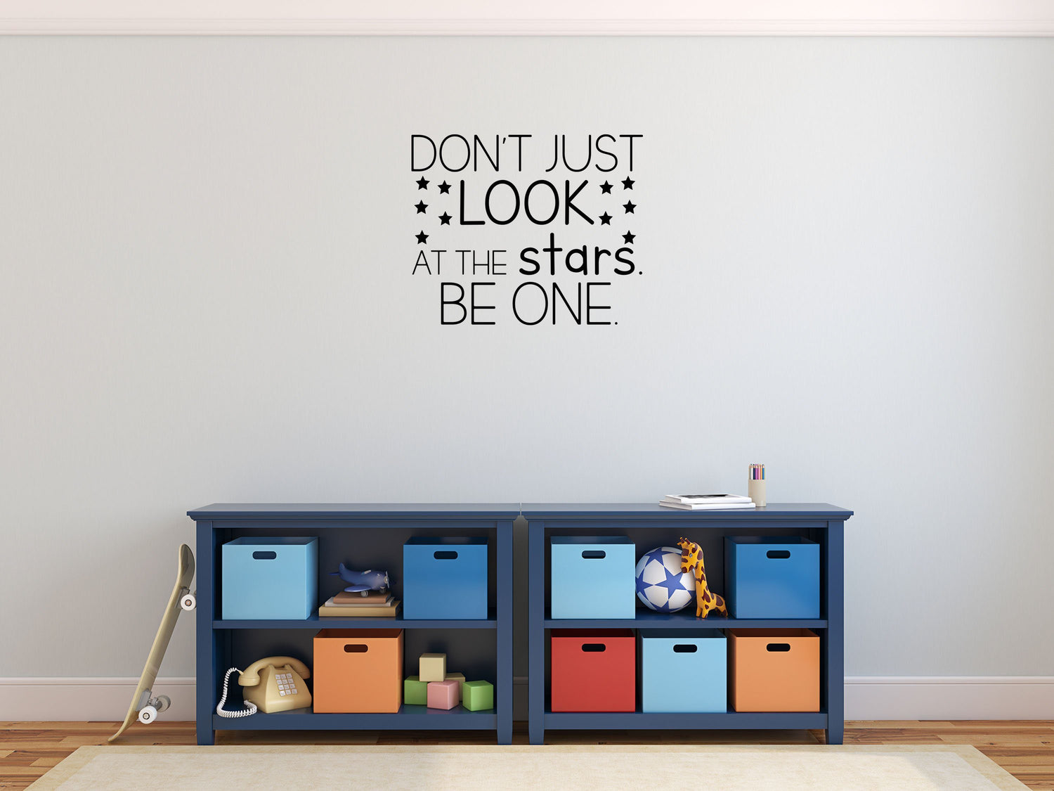 Be A Star Decal - Be A Star Decor - Star Wall Decal - Don't Just Look At The Stars Decor - Stars Wall Art Vinyl Wall Decal Inspirational Wall Signs 