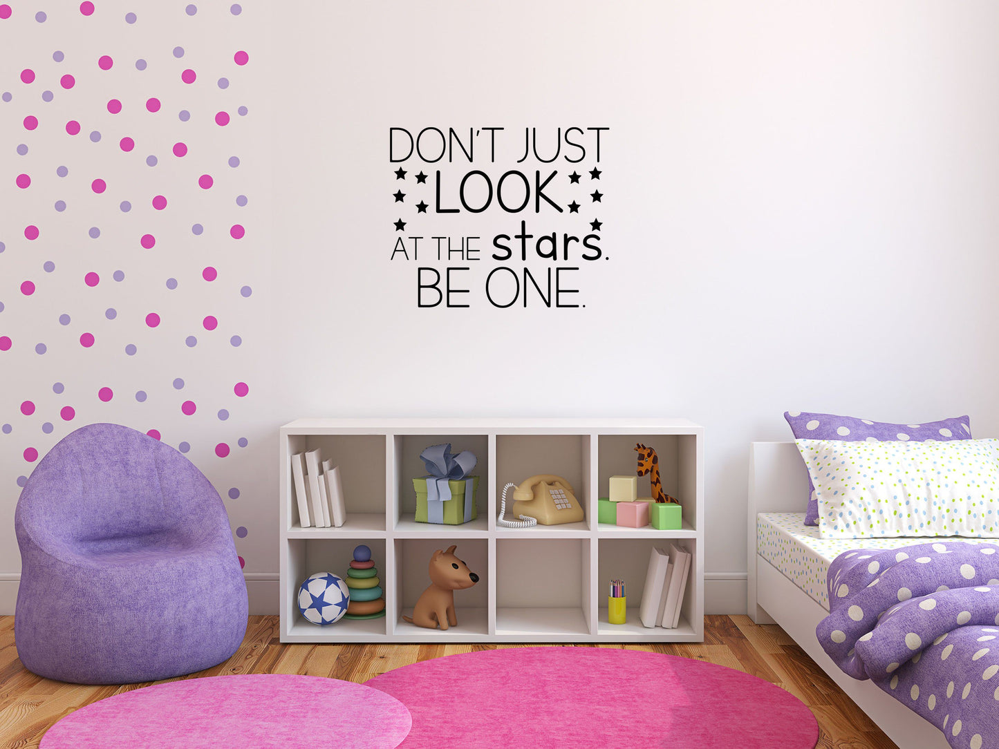 Be A Star Decal - Be A Star Decor - Star Wall Decal - Don't Just Look At The Stars Decor - Stars Wall Art Vinyl Wall Decal Inspirational Wall Signs 