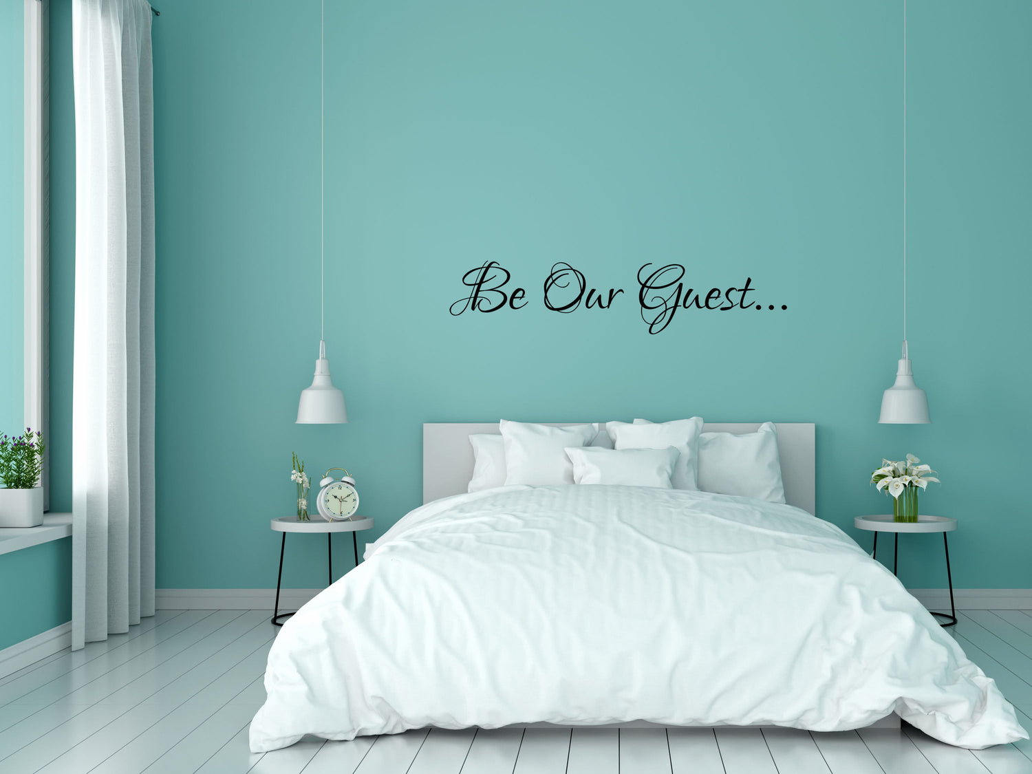 Be Our Guest Bedroom Sign Wall Quote - Guest Room Wall Decal Vinyl Wall Decal Inspirational Wall Signs 