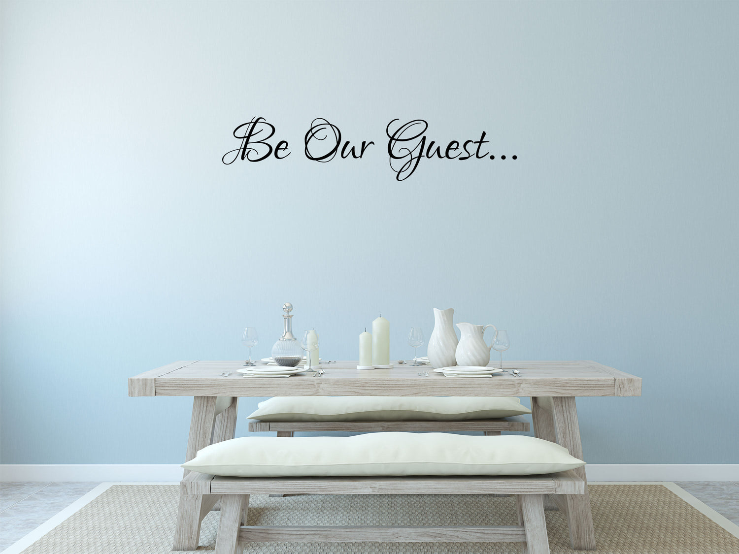 Be Our Guest Bedroom Sign Wall Quote - Guest Room Wall Decal Vinyl Wall Decal Inspirational Wall Signs 