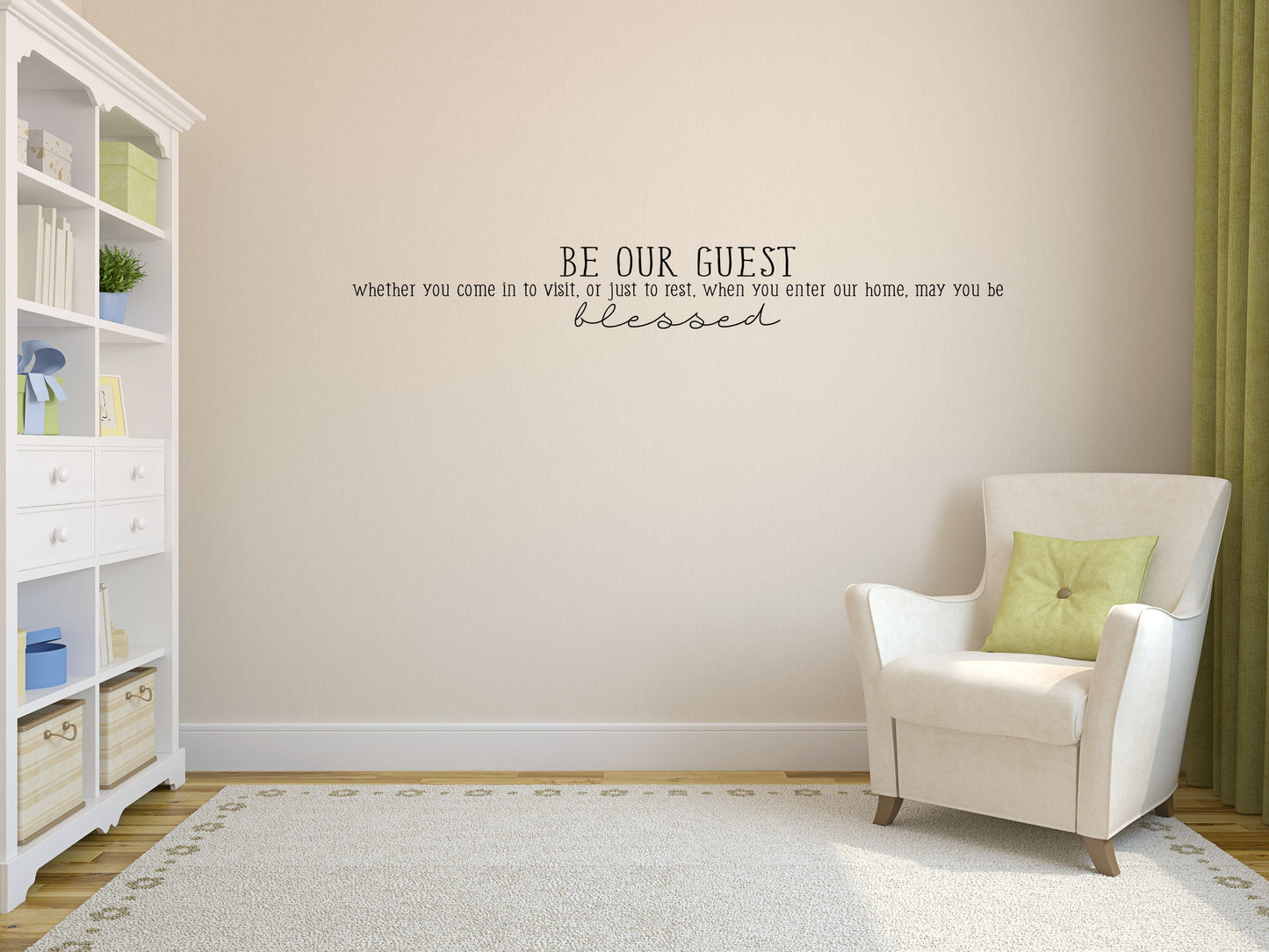 Be Our Guest - Guest Room Decor - Guest Room Wall Decal - Be Our Guest Home Decor - May You Be Blessed Wall Art Vinyl Wall Decal Inspirational Wall Signs 