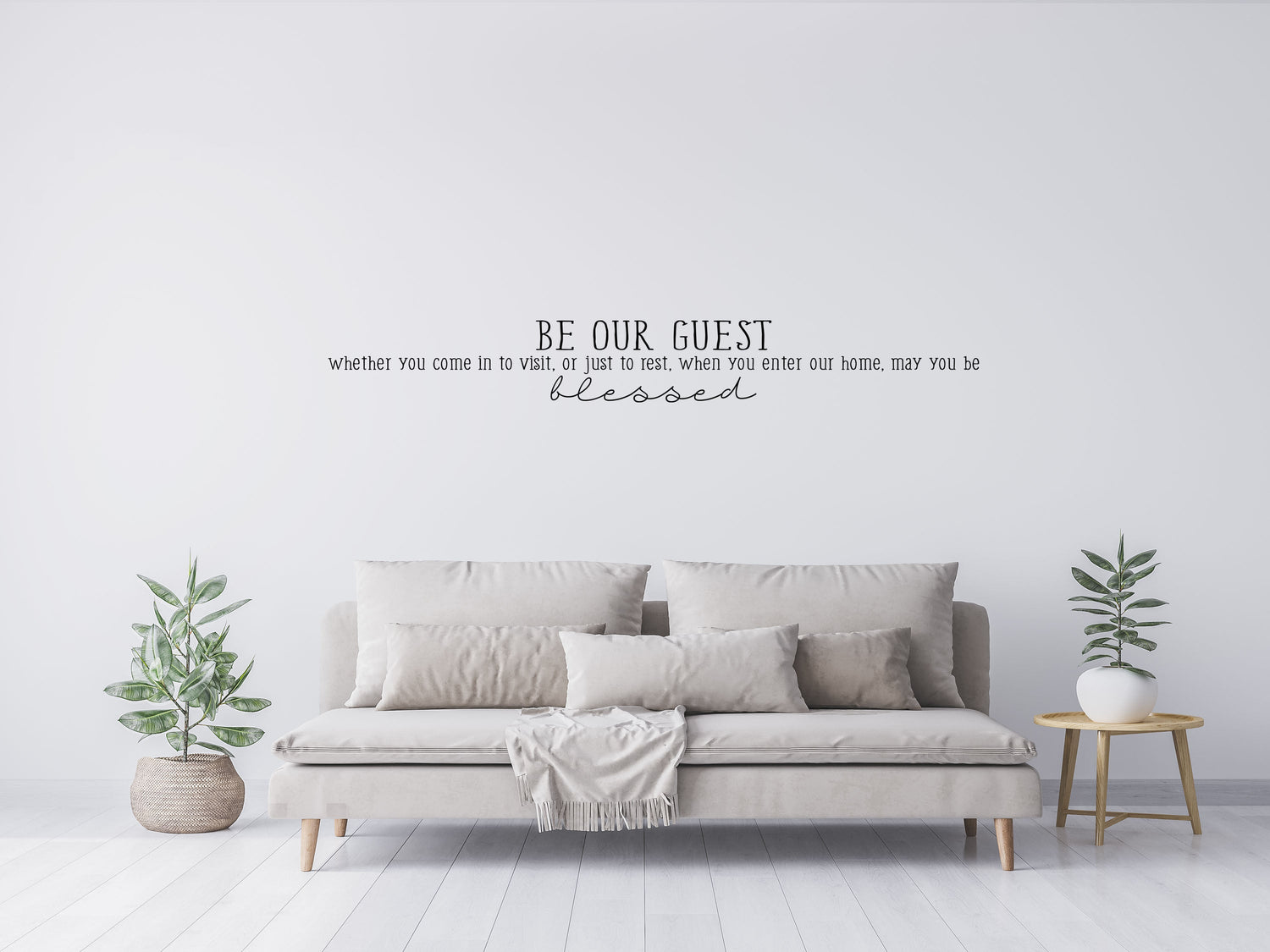 Be Our Guest - Guest Room Decor - Guest Room Wall Decal - Be Our Guest Home Decor - May You Be Blessed Wall Art Vinyl Wall Decal Inspirational Wall Signs 