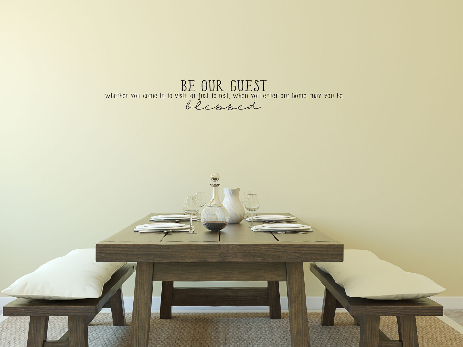 Be Our Guest - Guest Room Decor - Guest Room Wall Decal - Be Our Guest Home Decor - May You Be Blessed Wall Art Vinyl Wall Decal Inspirational Wall Signs 