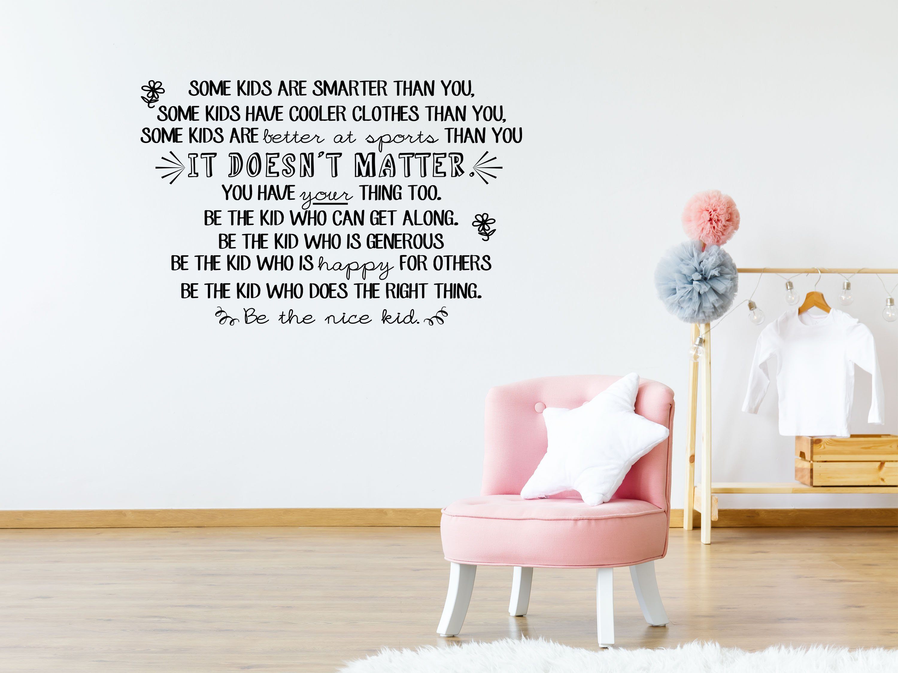 Be The Nice Kid Wall Decal - Kids Wall Sticker Art - Be The Nice Kid Wall Sign - Classroom Decor - School Room Wall Art Vinyl Wall Decal Done 