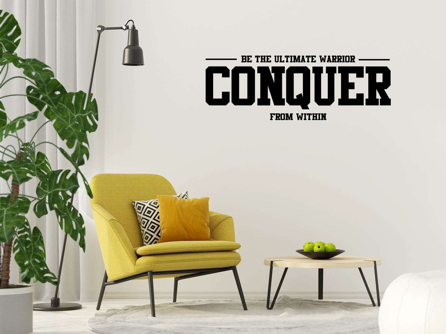 Be The Ultimate Warrior - Warrior Wall Decal - Fitness Room Decor - Conquer From Within - Ultimate Warrior Decal Done 
