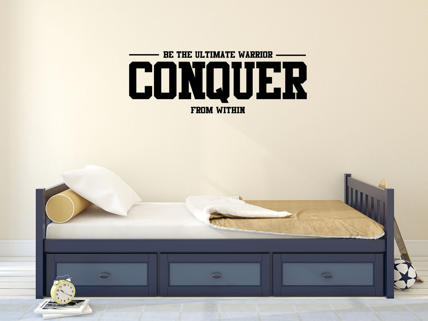 Be The Ultimate Warrior - Warrior Wall Decal - Fitness Room Decor - Conquer From Within - Ultimate Warrior Decal Done 