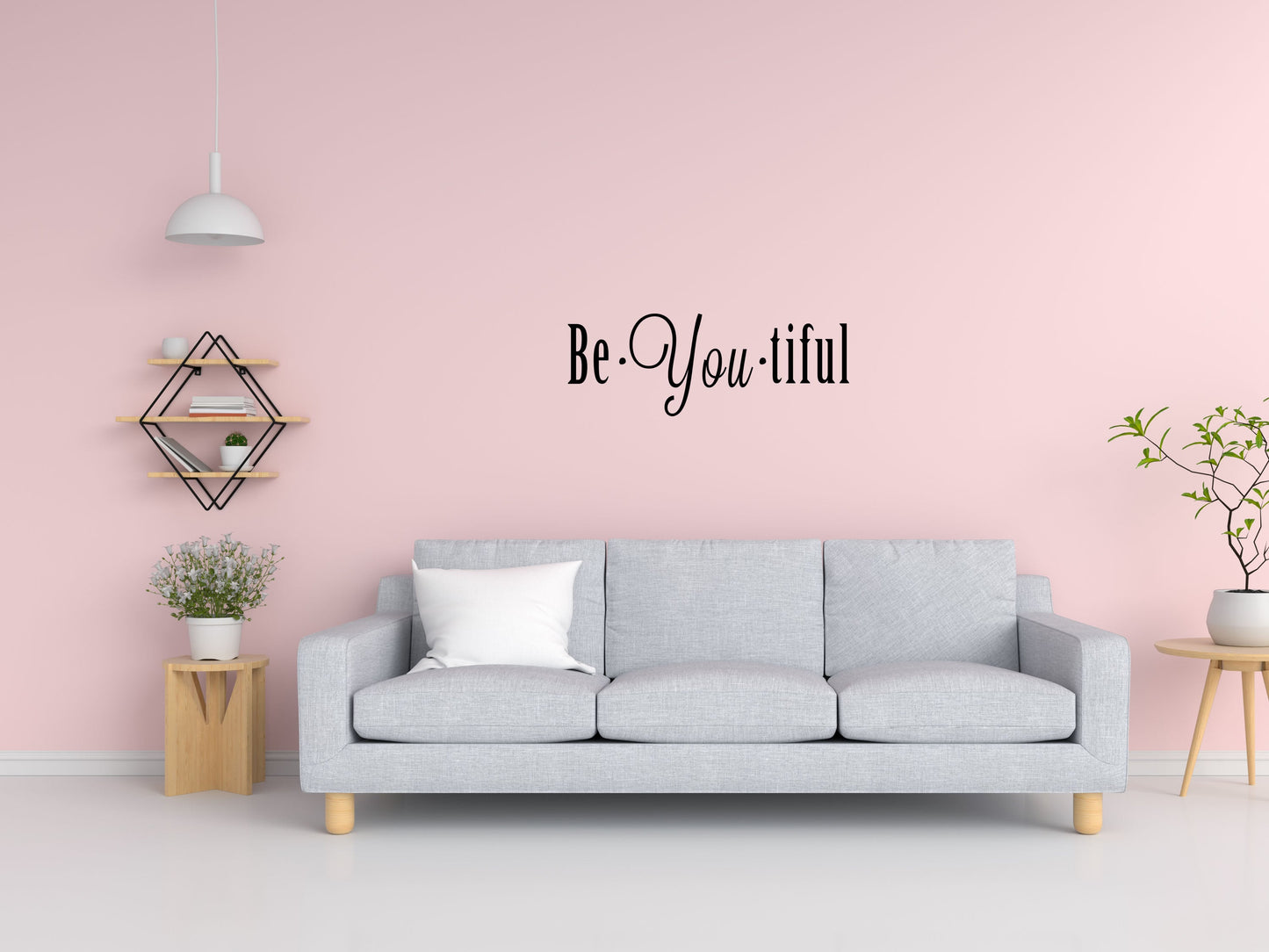 Be You Tiful Bedroom Quote Sticker Vinyl Wall Decal Inspirational Wall Signs 