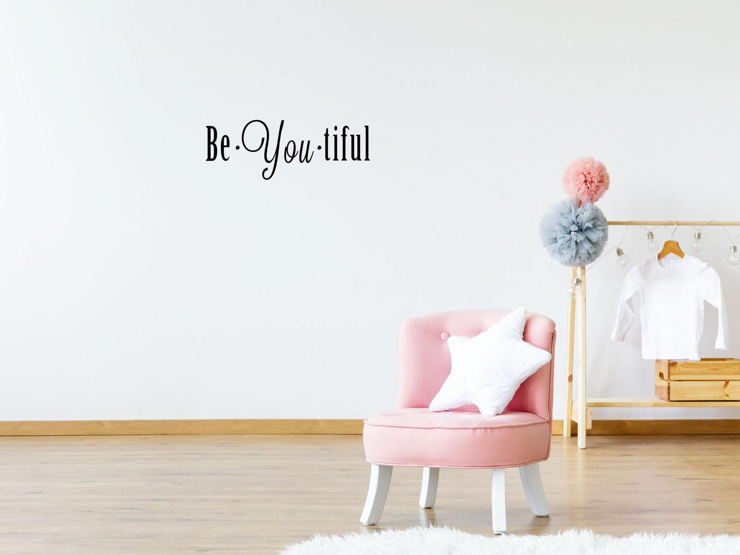 Be You Tiful Bedroom Quote Sticker Vinyl Wall Decal Inspirational Wall Signs 