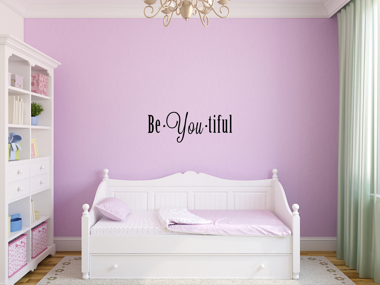 Be You Tiful Bedroom Quote Sticker Vinyl Wall Decal Inspirational Wall Signs 