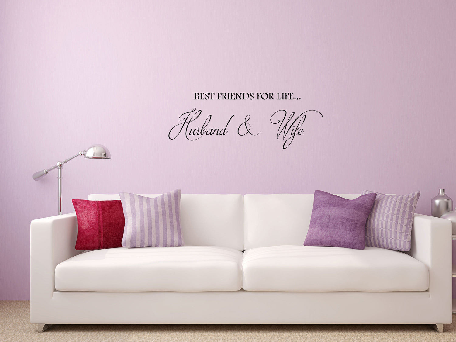 Best Friends For Life...Husband & Wife Marriage Sticker Vinyl Wall Decal Inspirational Wall Signs 