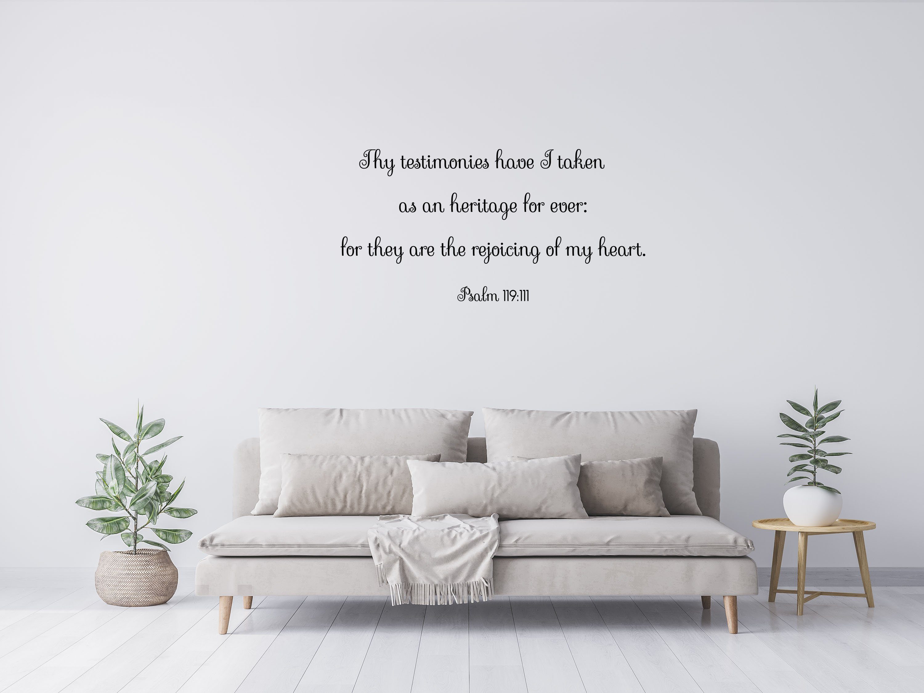 Bible Verse Print Wall Decal Sticker, Psalms 119:111, Scripture Wall Decal KJV Bible Verse Custom Decal Sayings Verses Vinyl Decal Vinyl Wall Decal Done 
