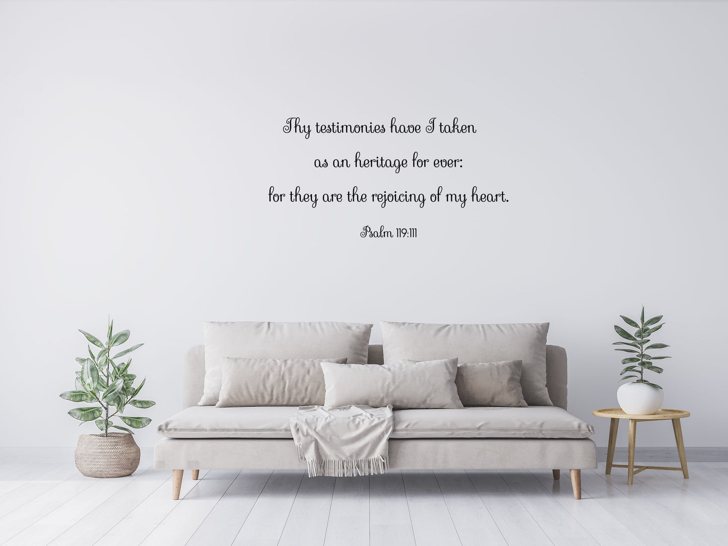 Bible Verse Print Wall Decal Sticker, Psalms 119:111, Scripture Wall Decal KJV Bible Verse Custom Decal Sayings Verses Vinyl Decal Vinyl Wall Decal Done 