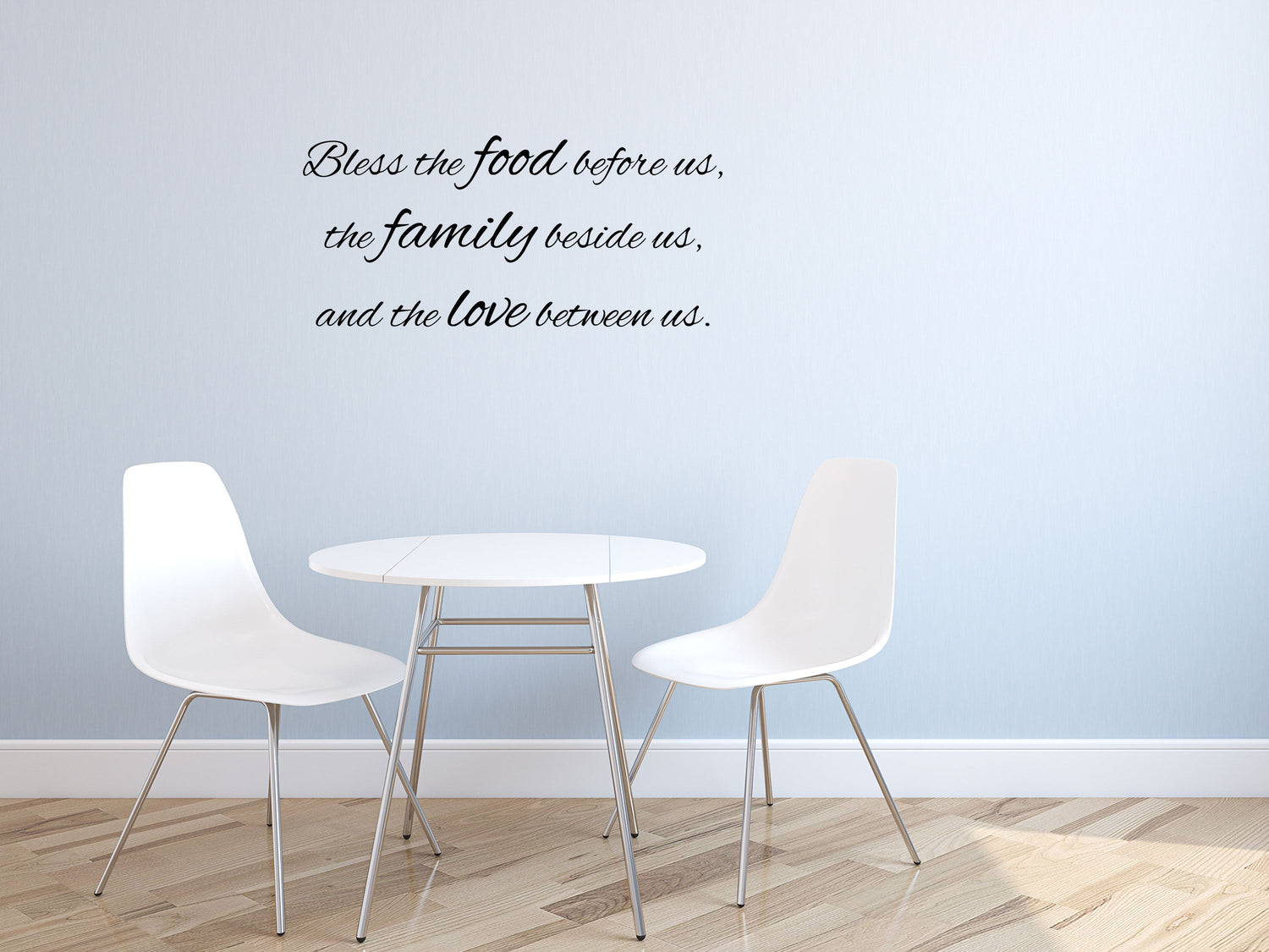 Bless The Food Before Us - Kitchen Wall Saying Vinyl Wall Lettering Decal - Blessing Dining Room Wall Lettering Quote - Wall Words Decor Vinyl Wall Decal Inspirational Wall Signs 