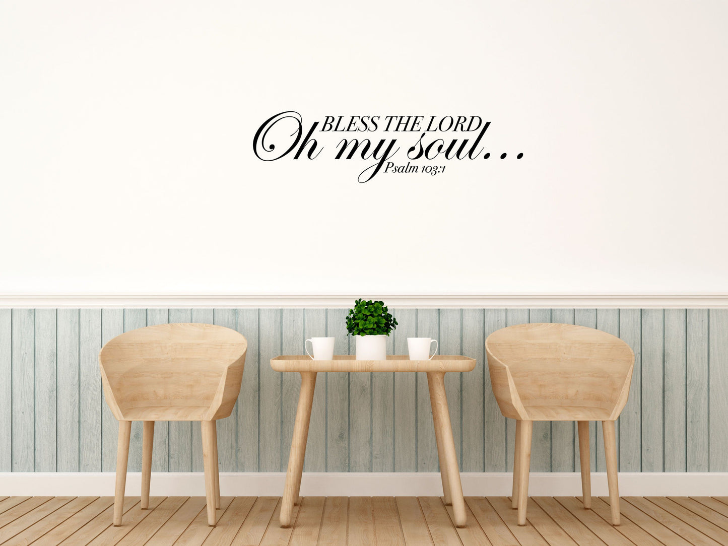 Bless the Lord Oh my Soul Bedroom Wall Decor Sticker Vinyl Wall Decal Inspirational Wall Signs 