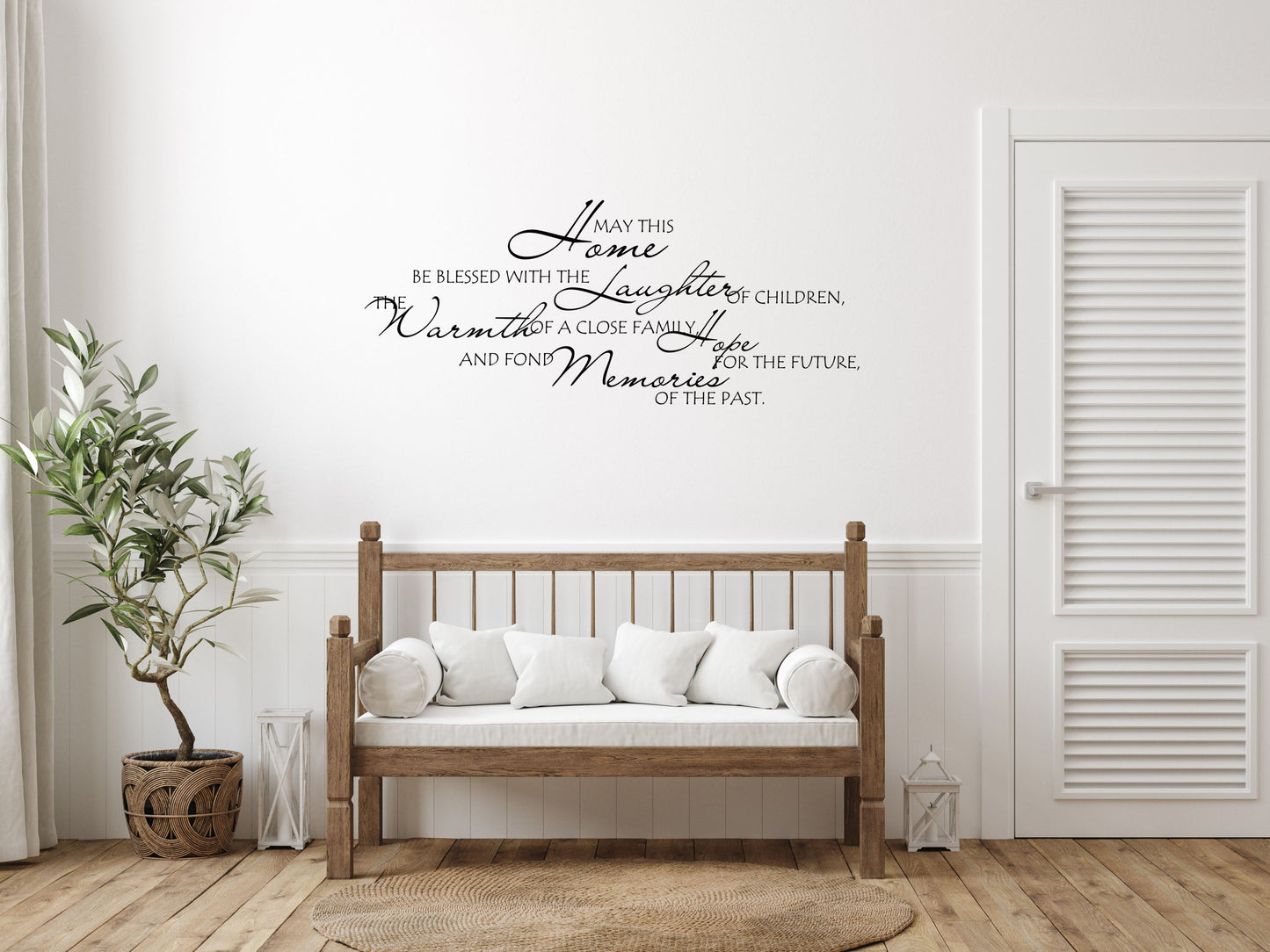 Blessed Home Bedroom Wall Sticker Decal Vinyl Wall Decal Inspirational Wall Signs 