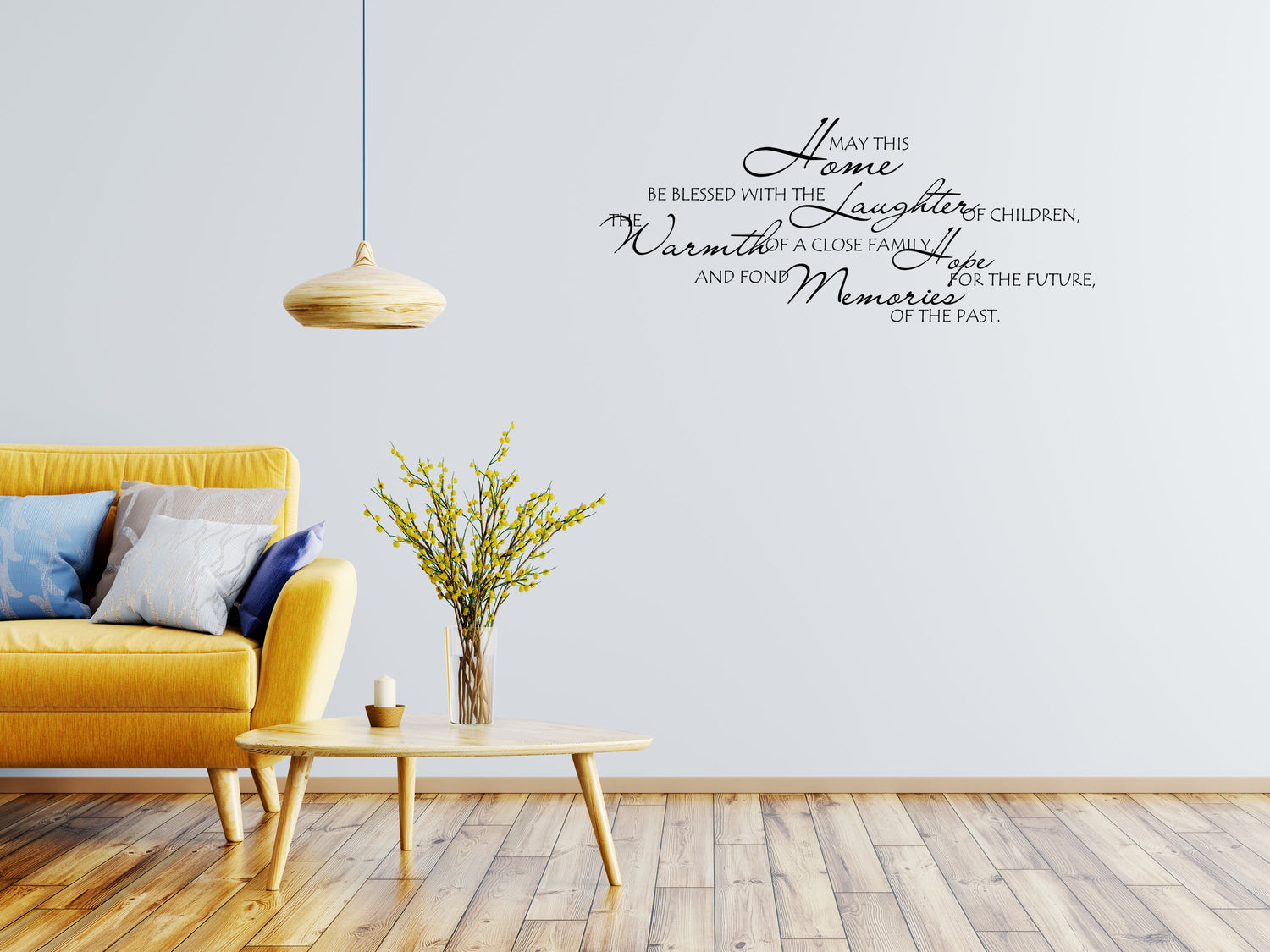 Blessed Home Bedroom Wall Sticker Decal Vinyl Wall Decal Inspirational Wall Signs 