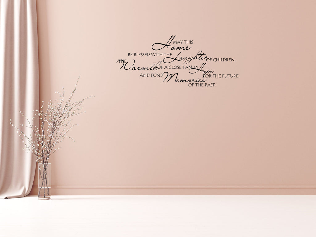 Blessed Home Bedroom Wall Sticker Decal Vinyl Wall Decal Inspirational Wall Signs 