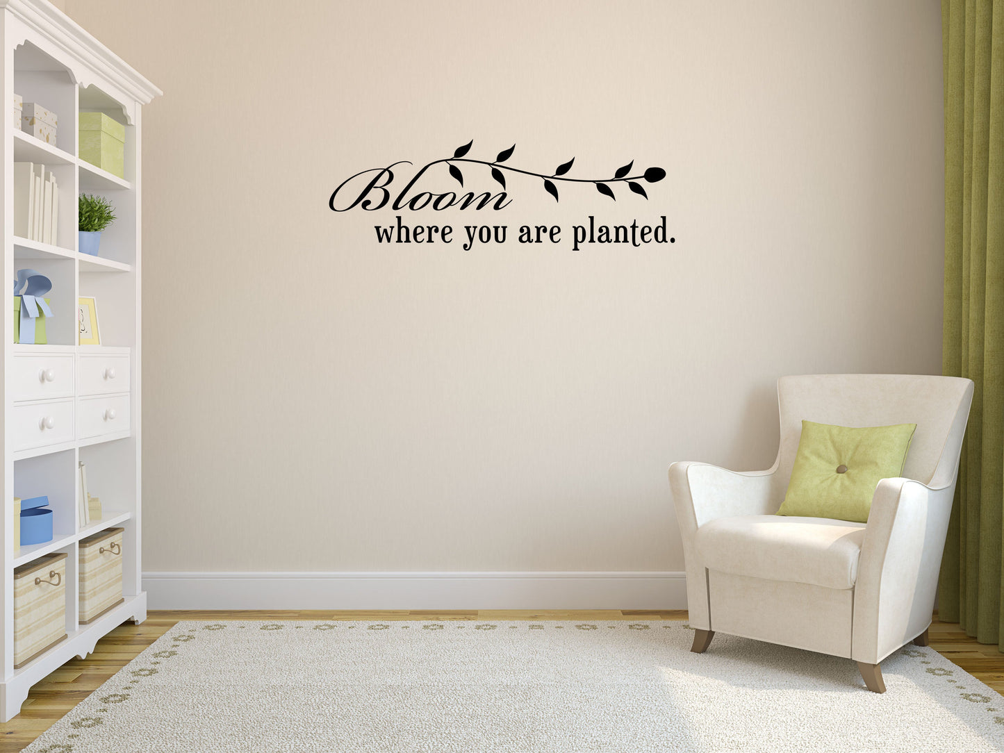 Bloom Where You Are Planted Wall Stickers - Inspirational Wall Decals Vinyl Wall Decal Inspirational Wall Signs 