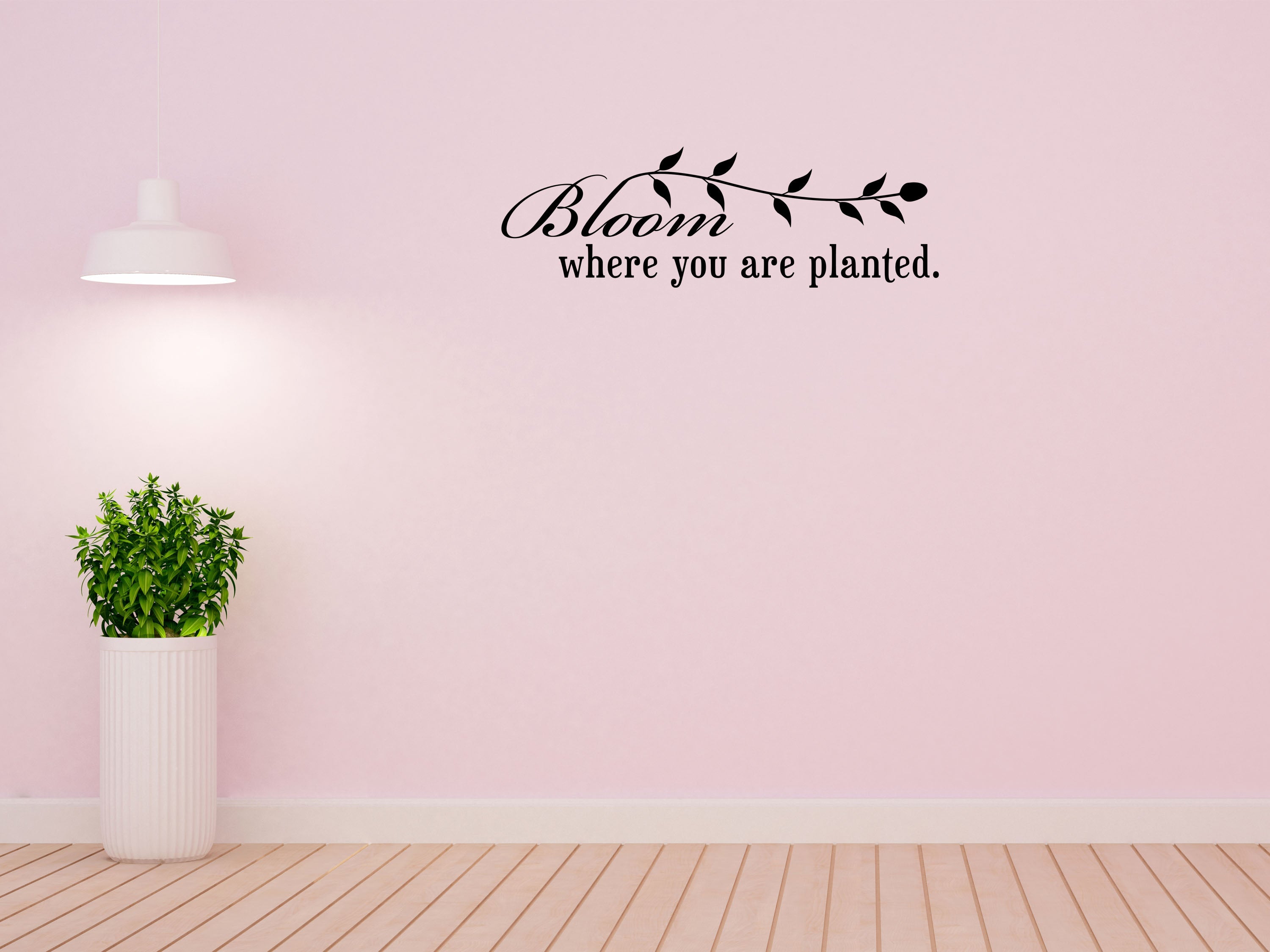 Bloom Where You Are Planted Wall Stickers - Inspirational Wall Decals Vinyl Wall Decal Inspirational Wall Signs 