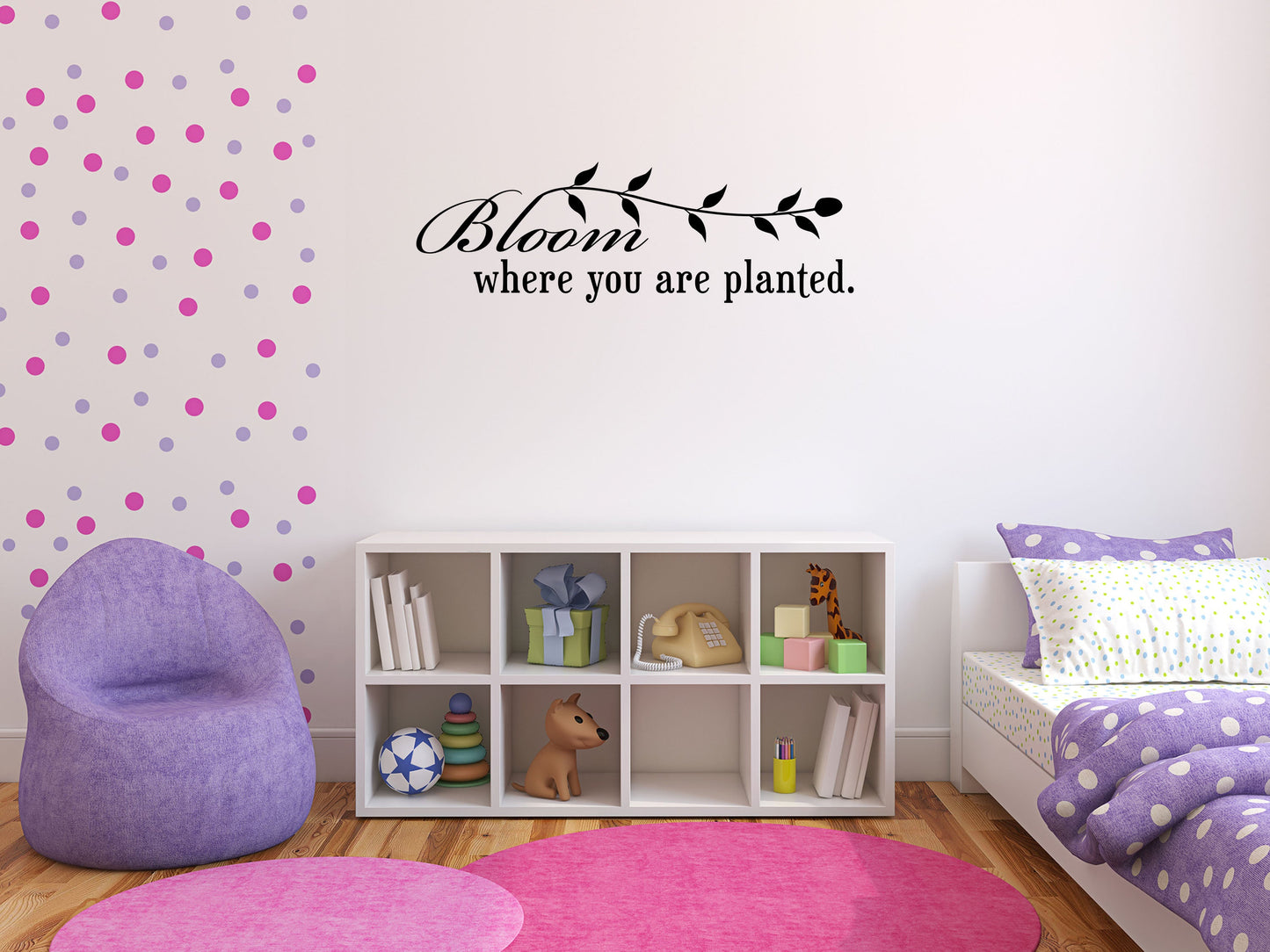 Bloom Where You Are Planted Wall Stickers - Inspirational Wall Decals Vinyl Wall Decal Inspirational Wall Signs 