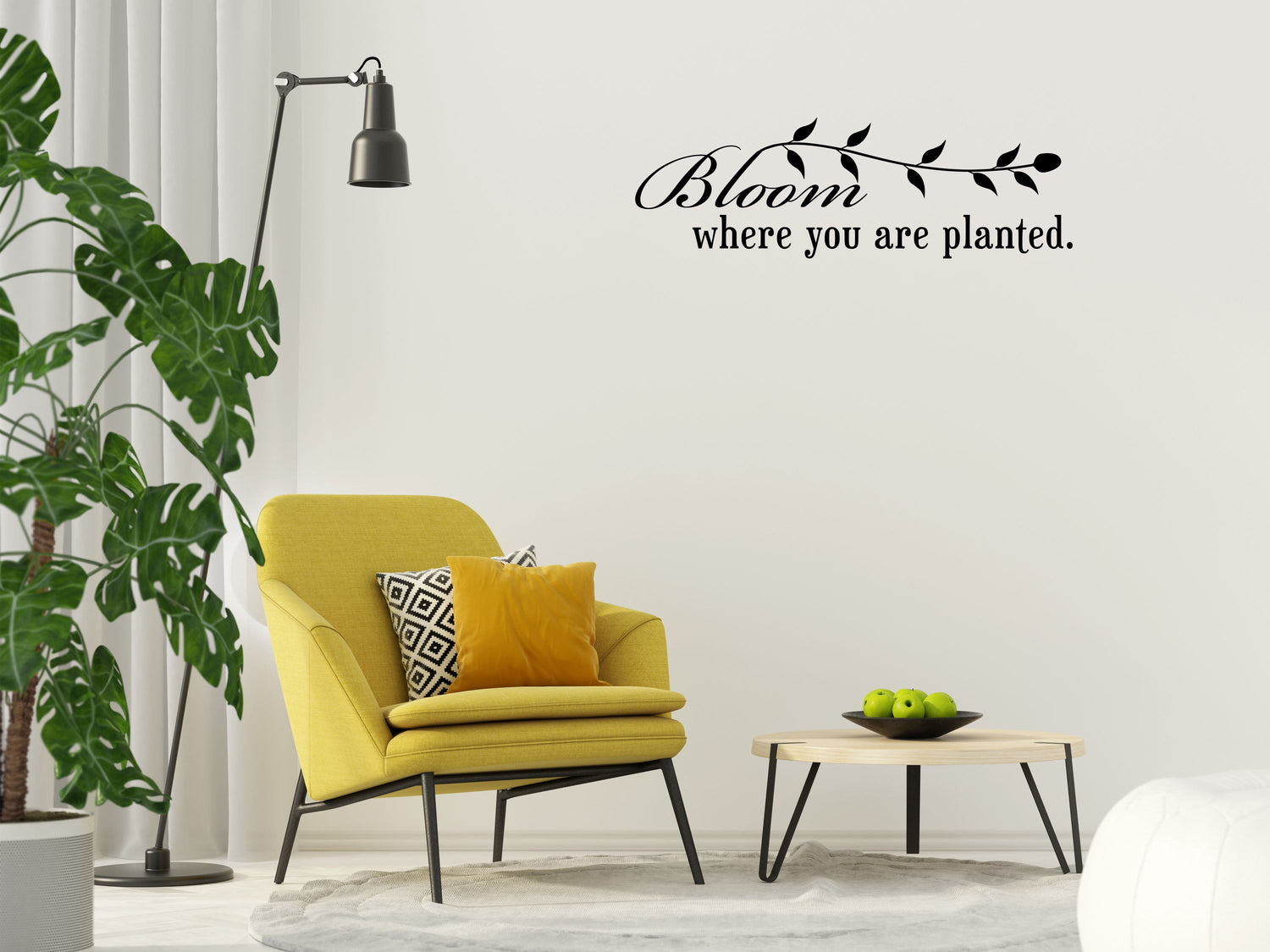 Bloom Where You Are Planted Wall Stickers - Inspirational Wall Decals Vinyl Wall Decal Inspirational Wall Signs 