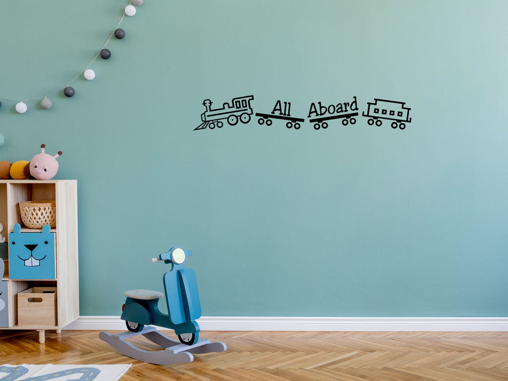Boys Room Train Wall Stickers - Inspirational Wall Decals Vinyl Wall Decal Inspirational Wall Signs 