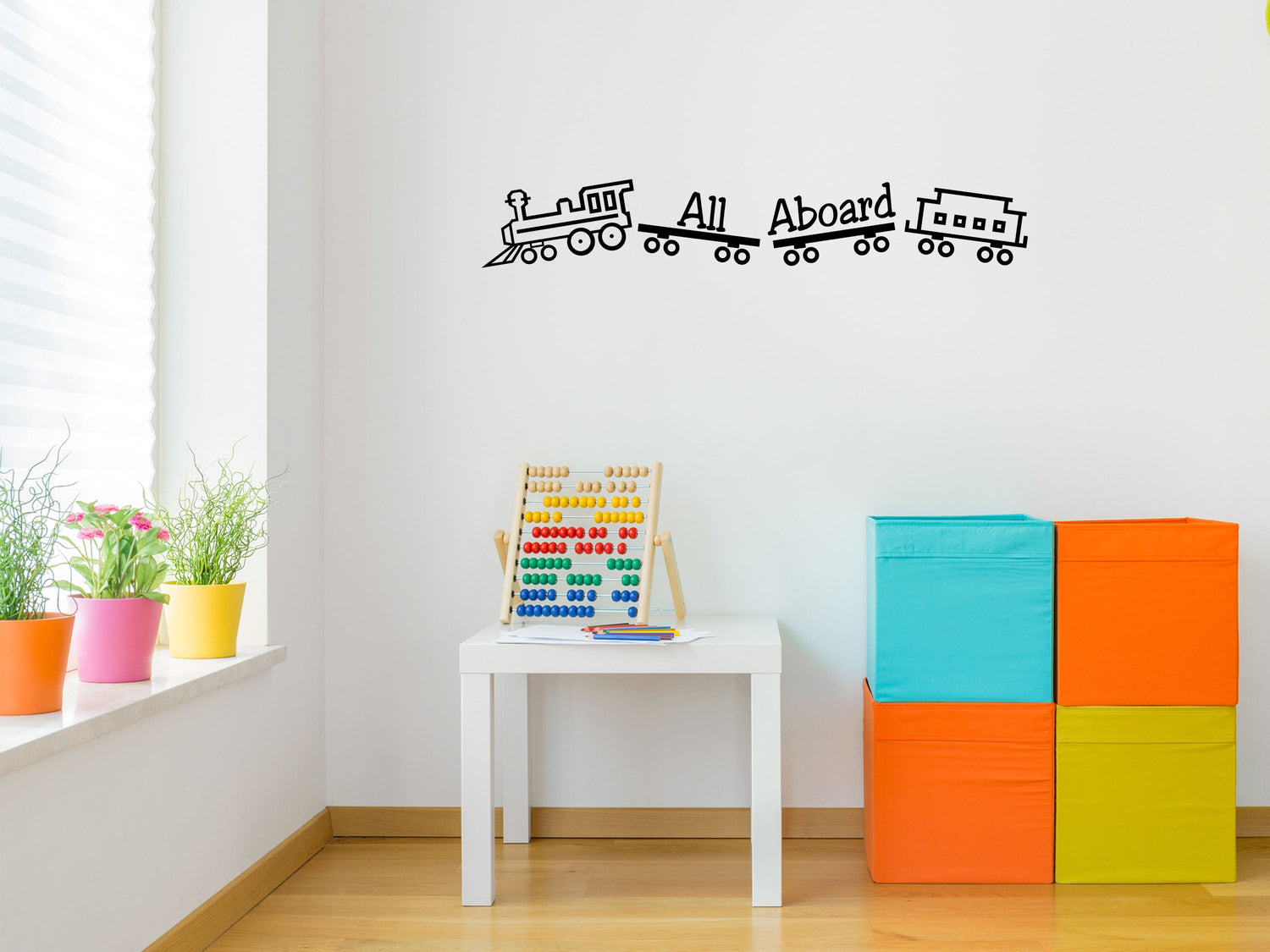 Boys Room Train Wall Stickers - Inspirational Wall Decals Vinyl Wall Decal Inspirational Wall Signs 