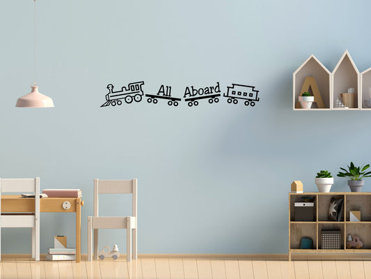 Boys Room Train Wall Stickers - Inspirational Wall Decals Vinyl Wall Decal Inspirational Wall Signs 