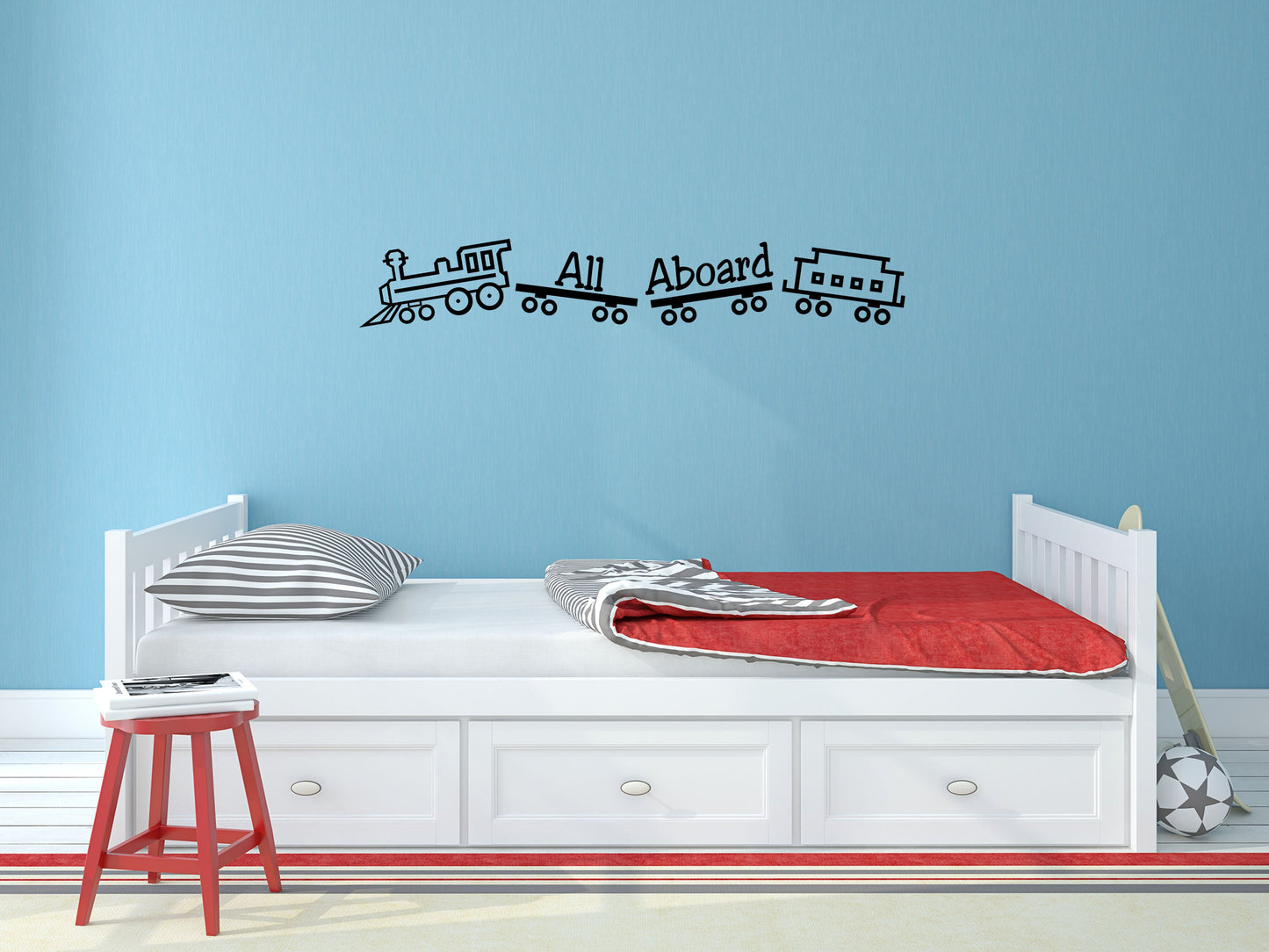 Boys Room Train Wall Stickers - Inspirational Wall Decals Vinyl Wall Decal Inspirational Wall Signs 