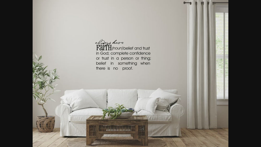 Faith Inspirational Removable Wall Decal