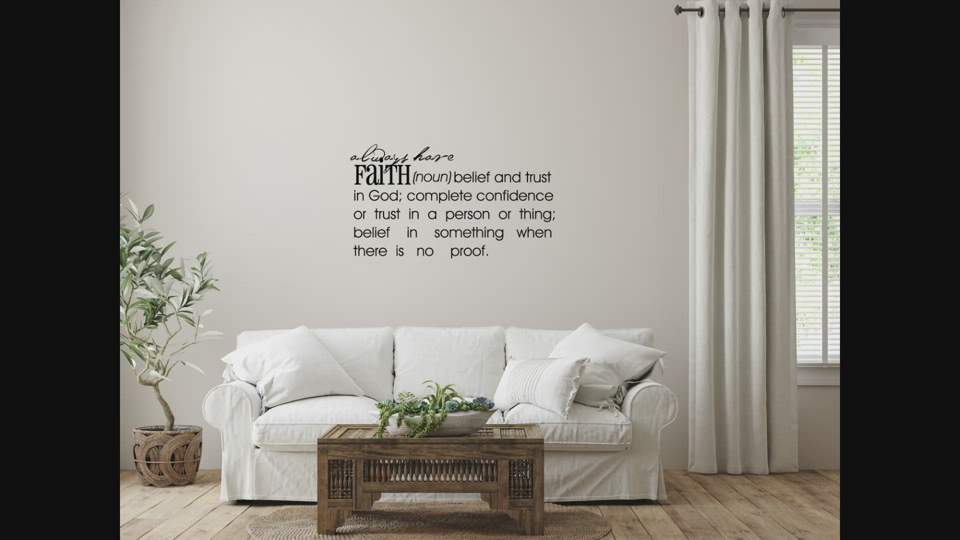 Faith Inspirational Removable Wall Decal