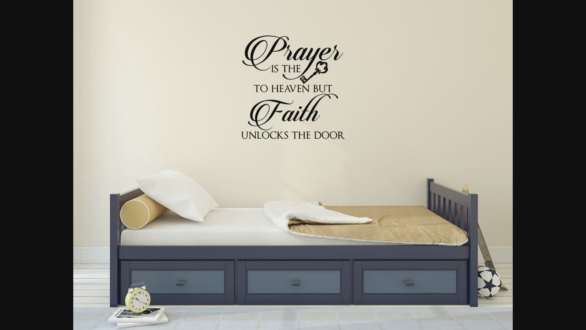 Prayer Is The Key Decal - Prayer Is The Key Decor - Prayer Wall Decal - Prayer and Faith Home Decor - Prayer Wall Art