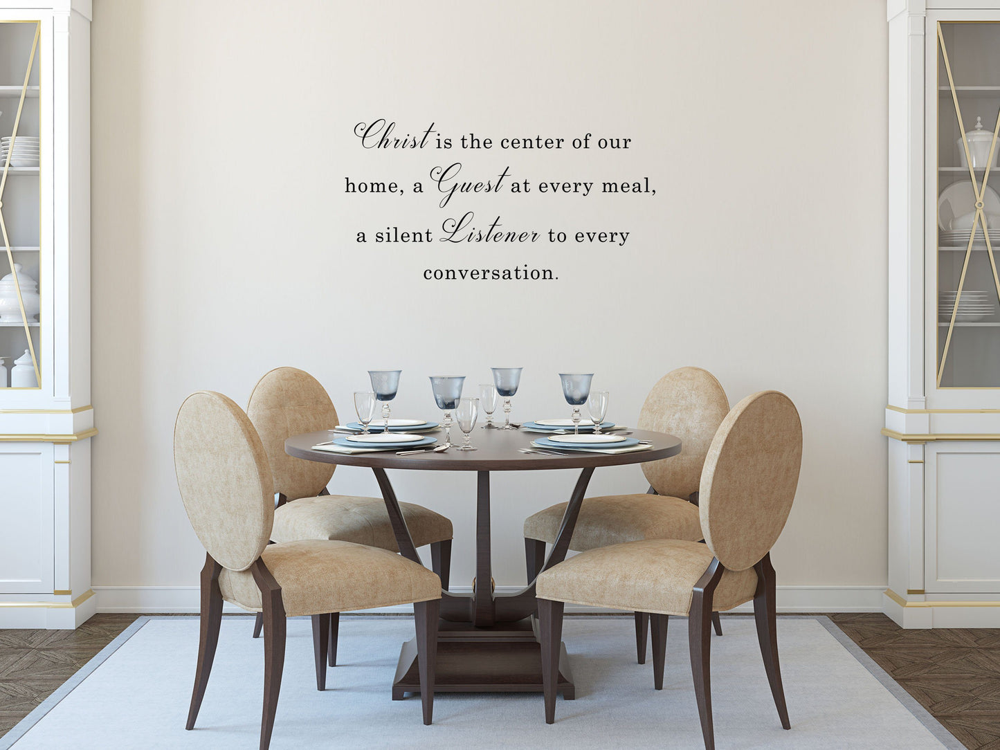 Christ Is The Center Of Our Home Decal Stickers For Walls - Inspirational Wall Decals Vinyl Wall Decal Done 