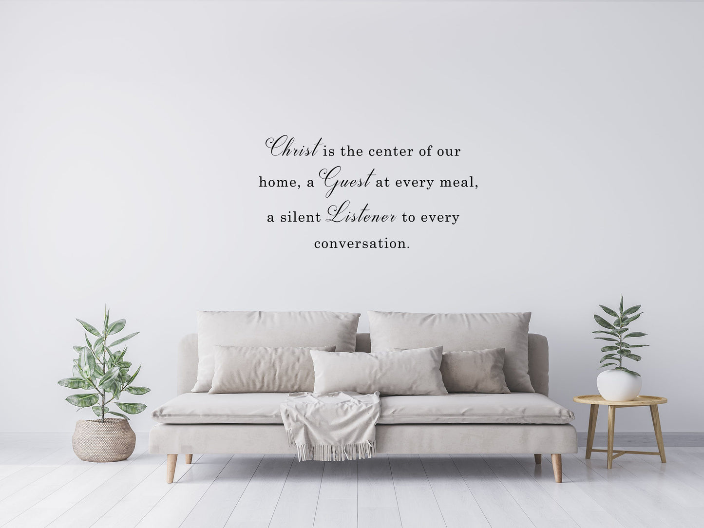 Christ Is The Center Of Our Home Decal Stickers For Walls - Inspirational Wall Decals Vinyl Wall Decal Done 