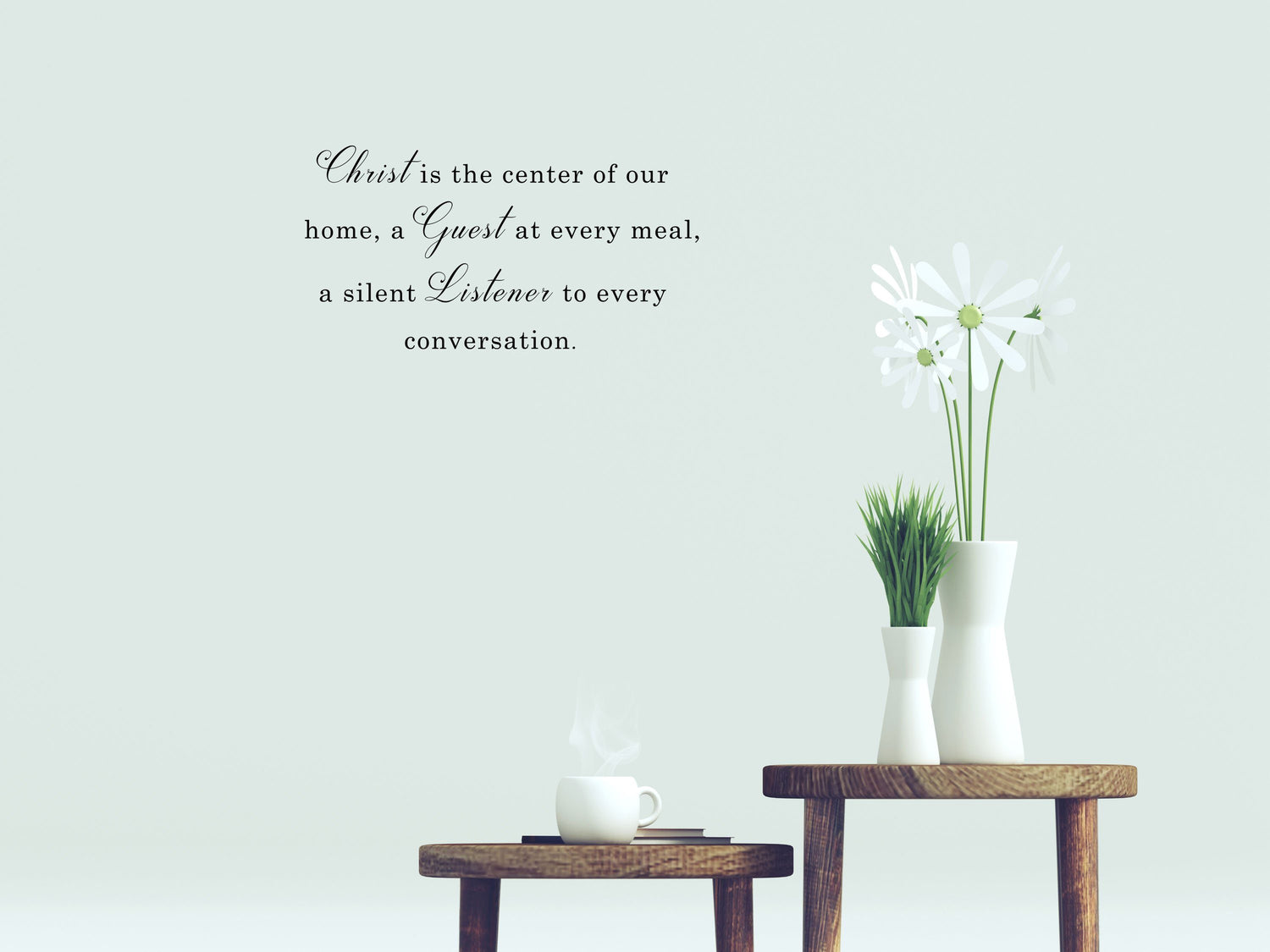 Christ Is The Center Of Our Home Decal Stickers For Walls - Inspirational Wall Decals Vinyl Wall Decal Done 