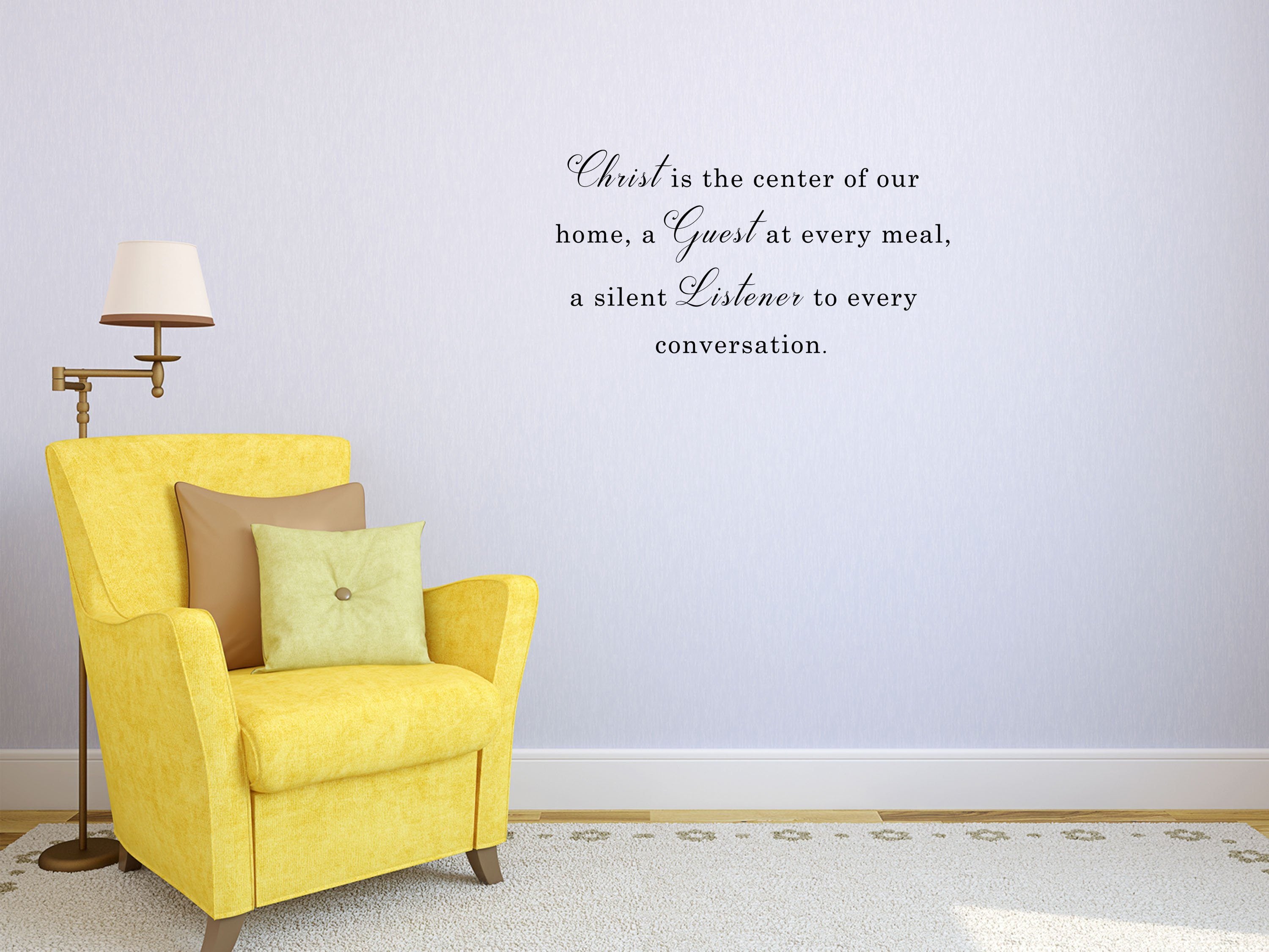 Christ Is The Center Of Our Home Decal Stickers For Walls - Inspirational Wall Decals Vinyl Wall Decal Done 
