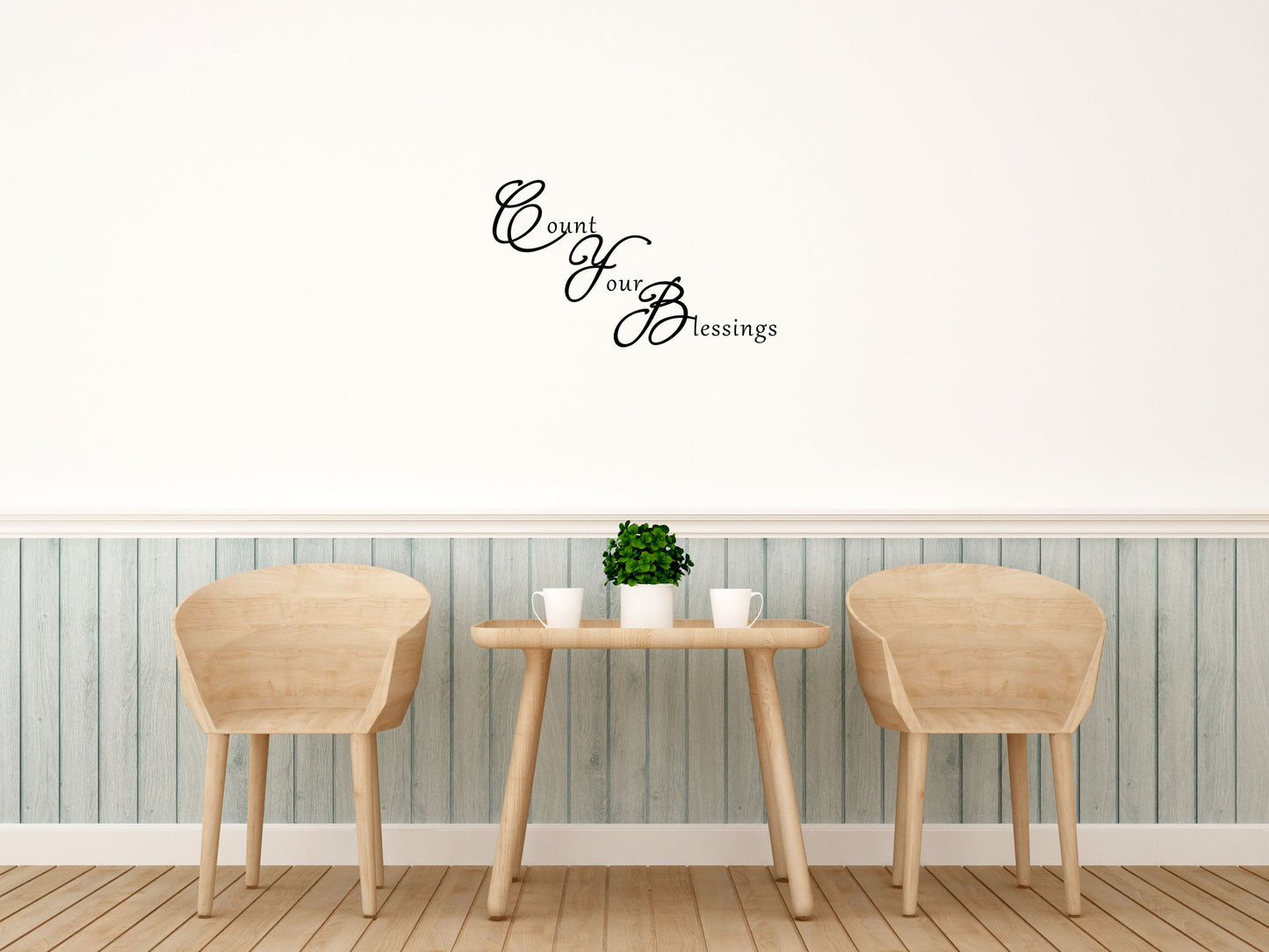 Count Your Blessings Wall Decal Vinyl Wall Decal Inspirational Wall Signs 