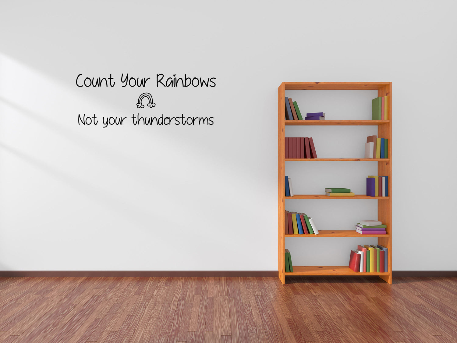 Count Your Rainbows Vinyl Wall Decal - Handmade Rainbow Wall Art - Rainbow Decal Count Your Rainbows Vinyl Wall Decal Title Done 