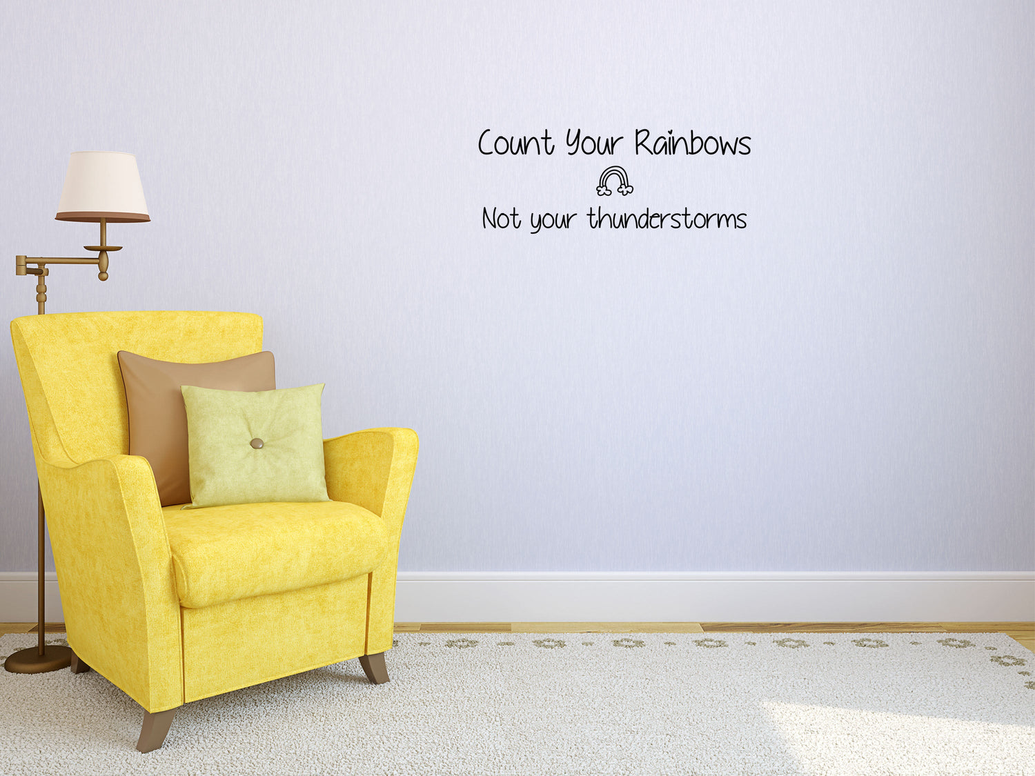 Count Your Rainbows Vinyl Wall Decal - Handmade Rainbow Wall Art - Rainbow Decal Count Your Rainbows Vinyl Wall Decal Title Done 