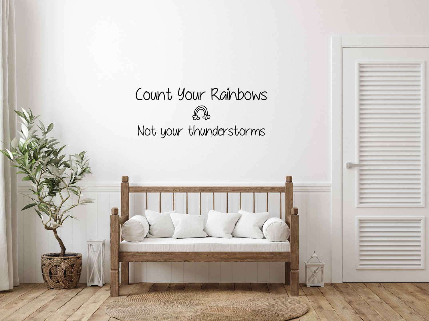 Count Your Rainbows Vinyl Wall Decal - Handmade Rainbow Wall Art - Rainbow Decal Count Your Rainbows Vinyl Wall Decal Title Done 