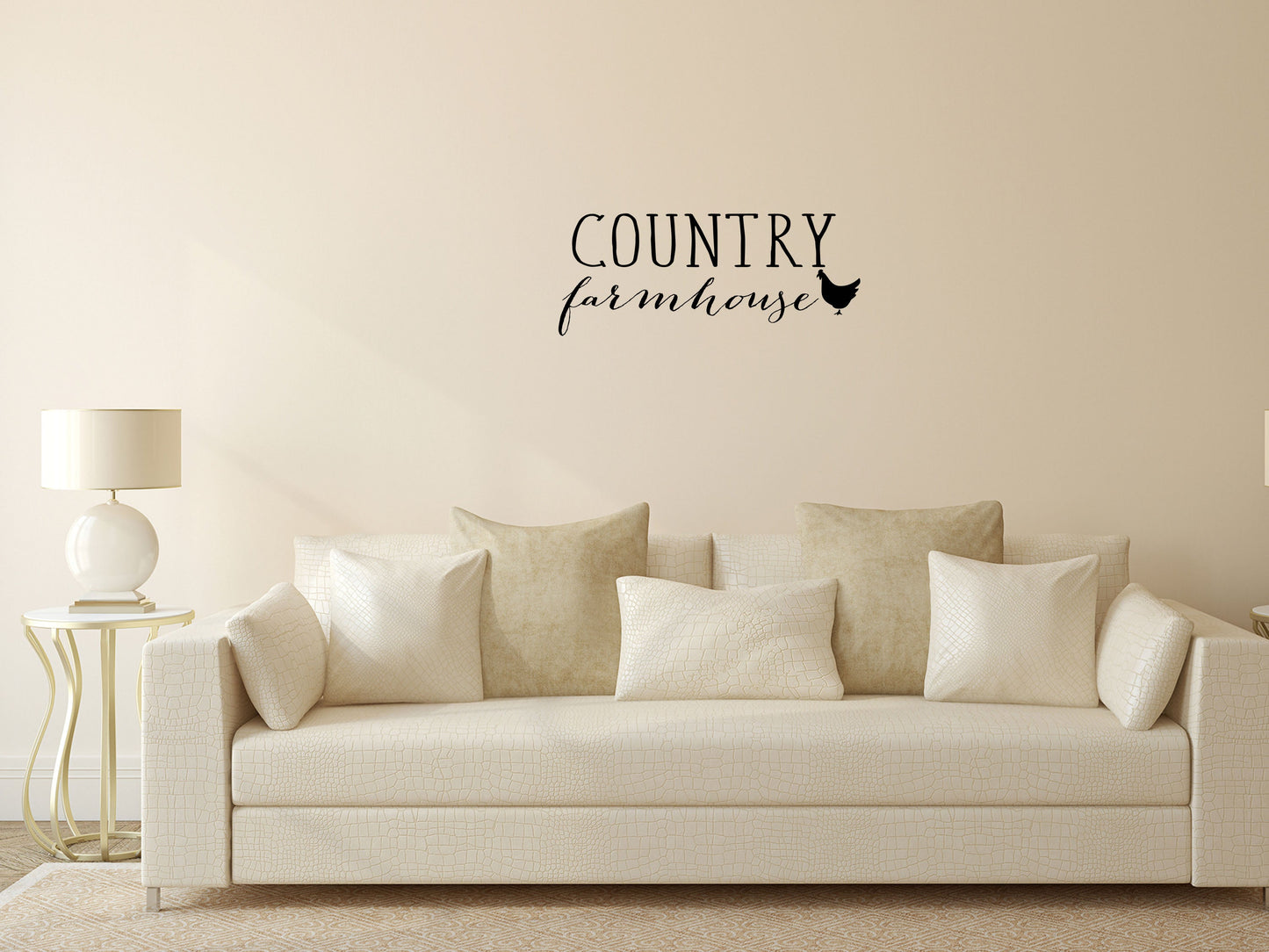 Country Farmhouse Wall Decal - Farmhouse Decal - Country Farm Wall Art - Chicken Wall Decal - Farmhouse Wall Decor Inspirational Wall Signs 